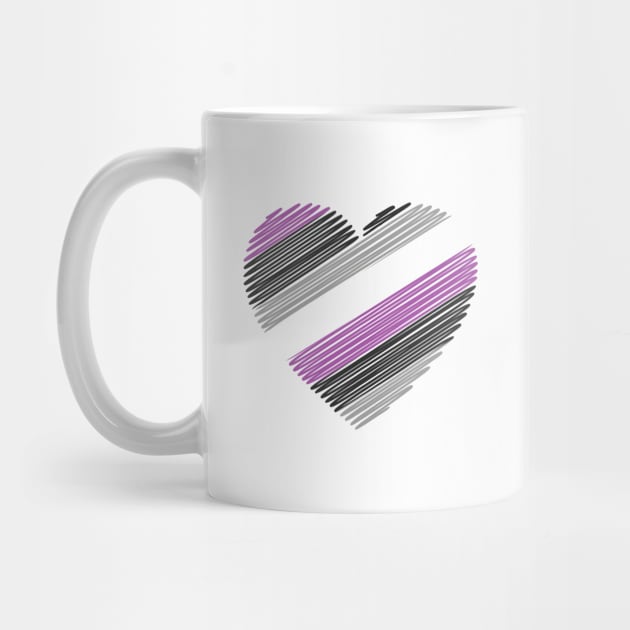 Asexual flag heart by MarcyRangel